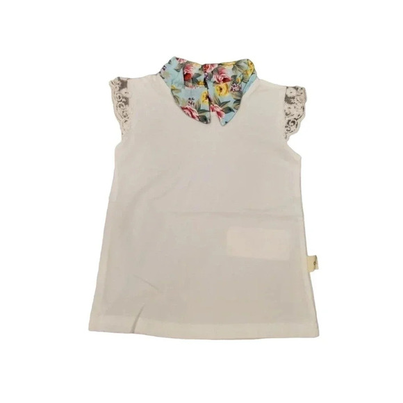 2T Blue Pearl 3 Piece Shirt, Skirt, Necklace Set Baby/Toddler Outfit - Picture 4 of 6